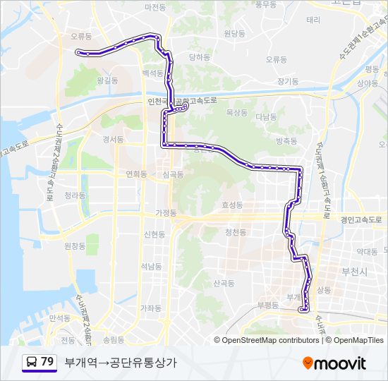 79 버스 노선 지도