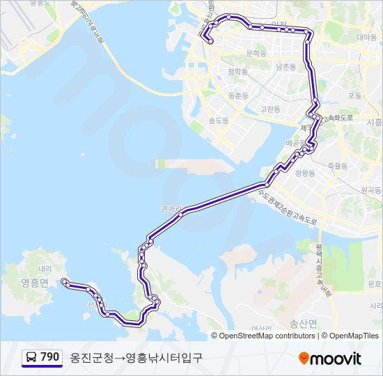 790 버스 노선 지도