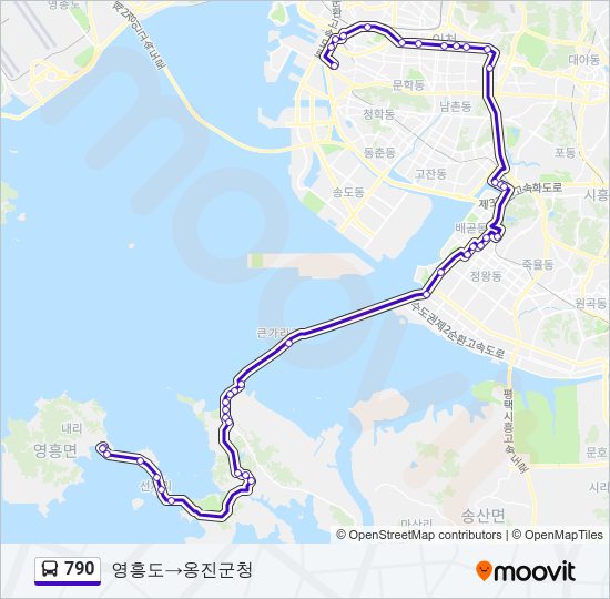 790 버스 노선 지도