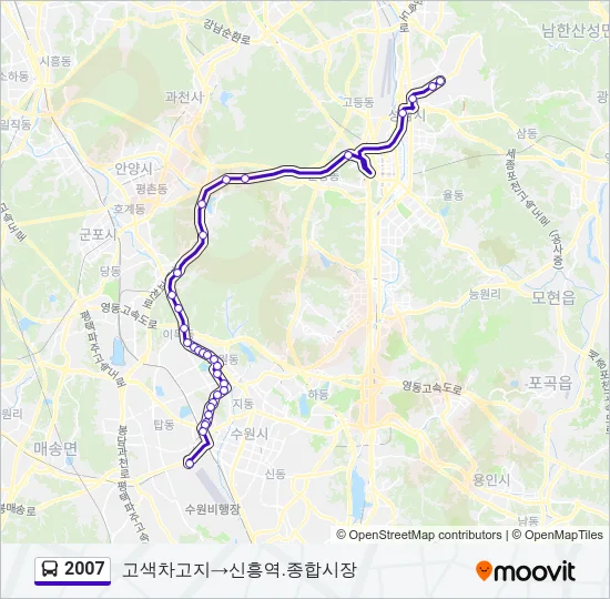 2007 Bus Line Map