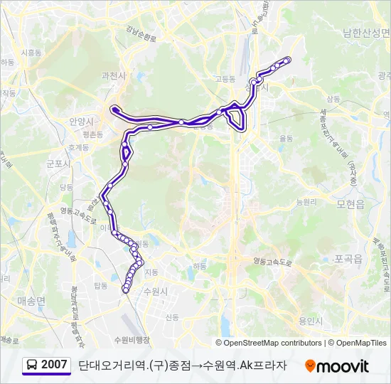 2007 Bus Line Map