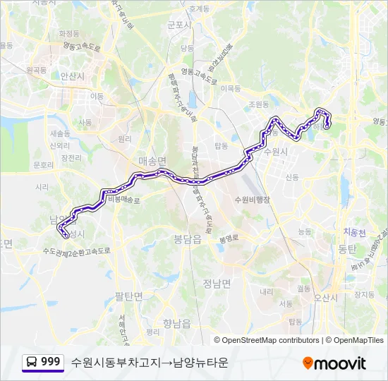999 Bus Line Map