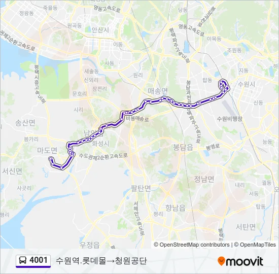 4001 Bus Line Map