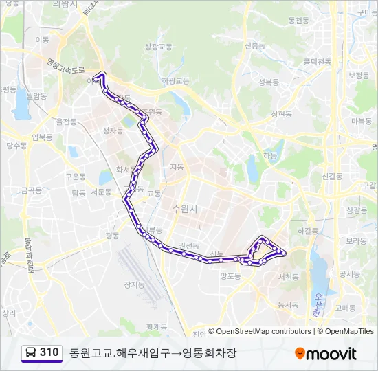 310 Bus Line Map
