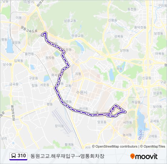 310 bus Line Map