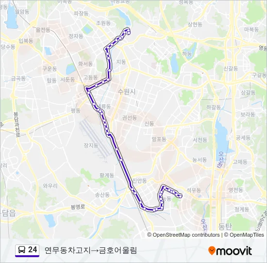 24 Bus Line Map