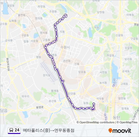 24 Bus Line Map