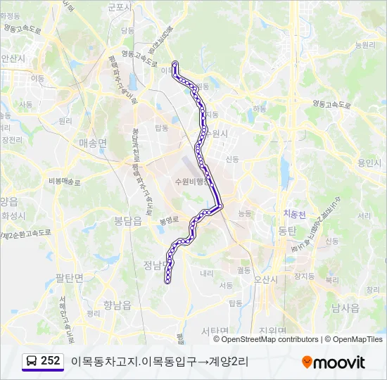 252 Bus Line Map