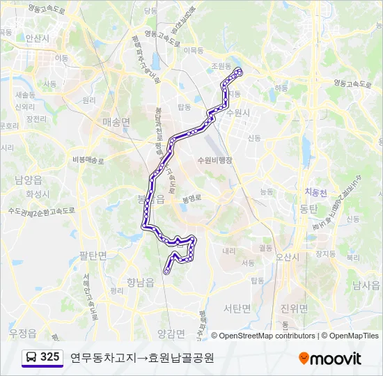 325 Bus Line Map