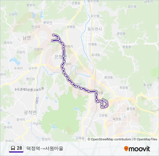 28 Bus Line Map