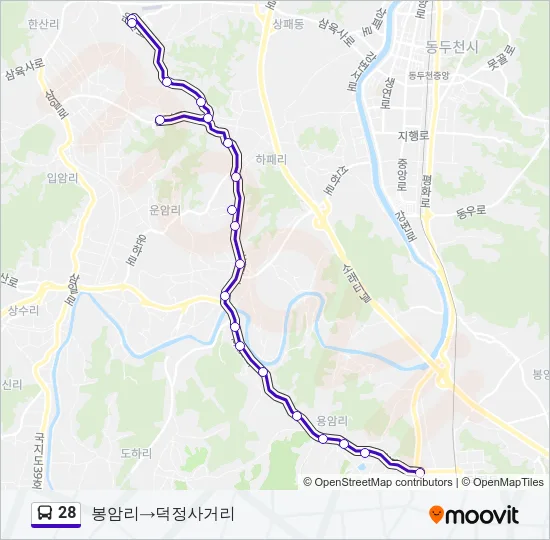 28 Bus Line Map