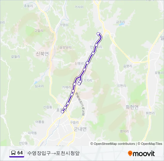 64 Bus Line Map