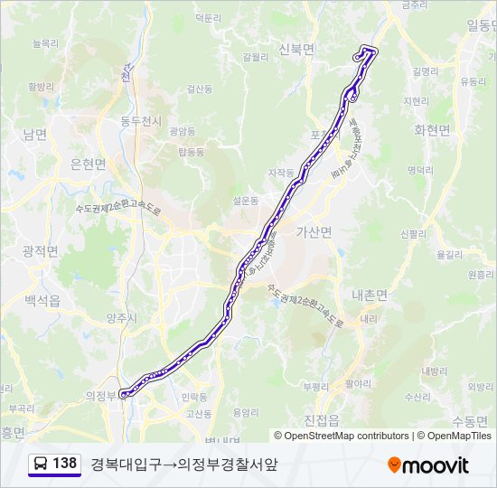 138 bus Line Map