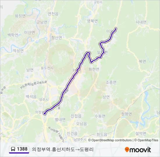 1388 Bus Line Map