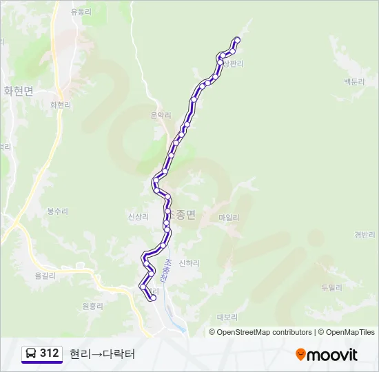 312 Bus Line Map