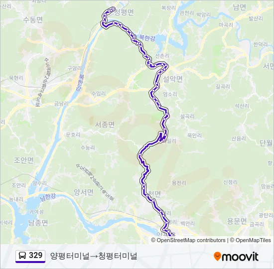 329 Bus Line Map