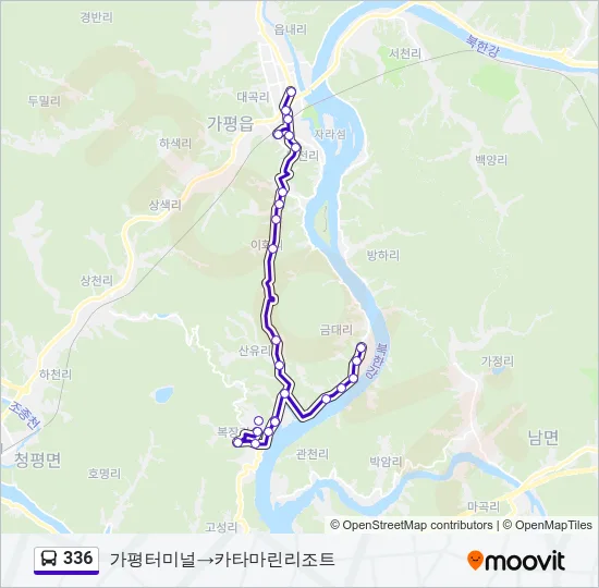 336 Bus Line Map