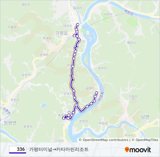 336 bus Line Map