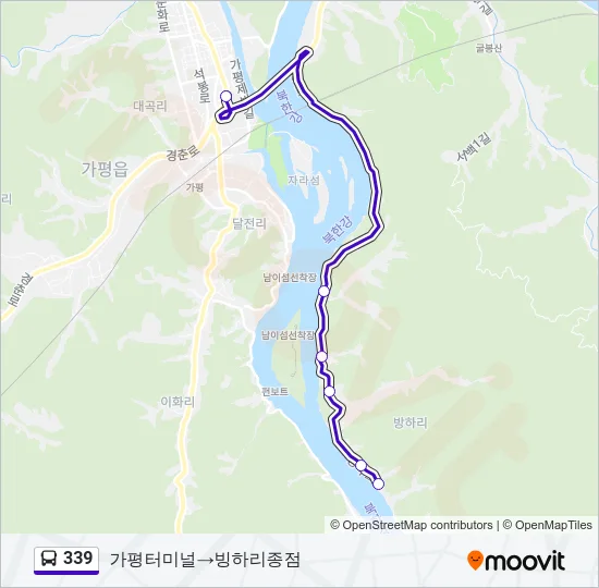 339 Bus Line Map