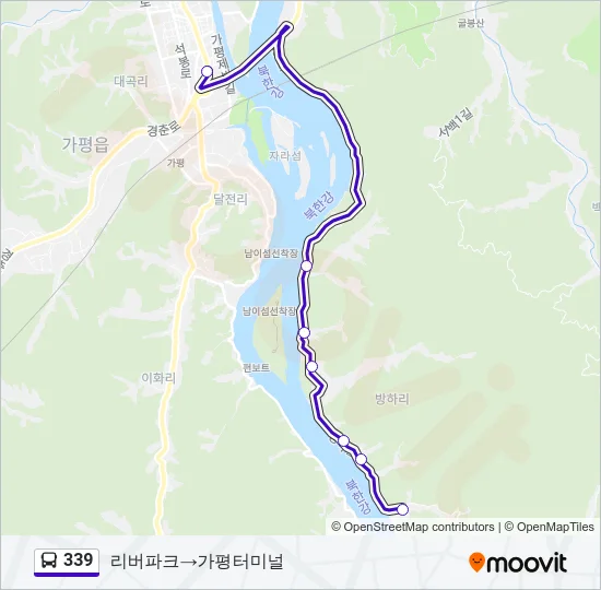 339 Bus Line Map