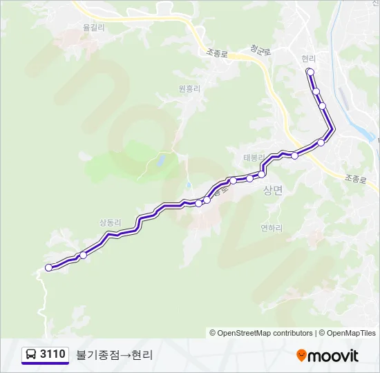3110 Bus Line Map