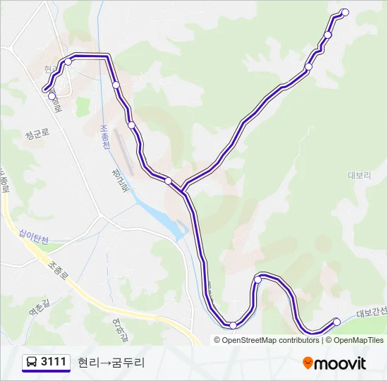 3111 Bus Line Map