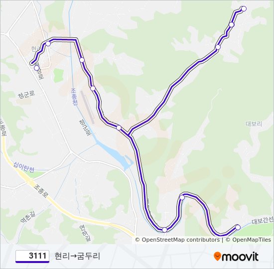 3111 bus Line Map