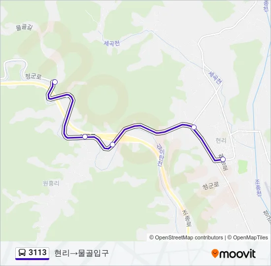 3113 Bus Line Map