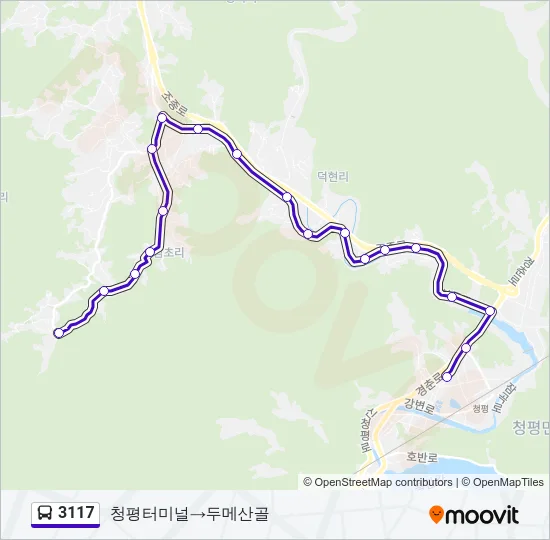 3117 Bus Line Map