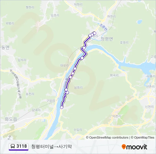3118 Bus Line Map