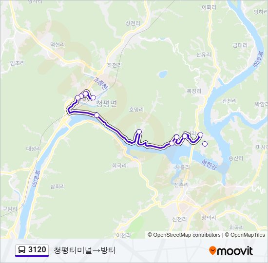 3120 버스 노선 지도