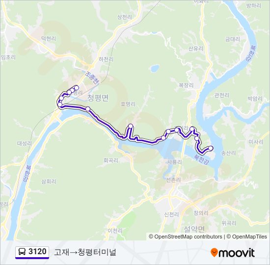 3120 버스 노선 지도