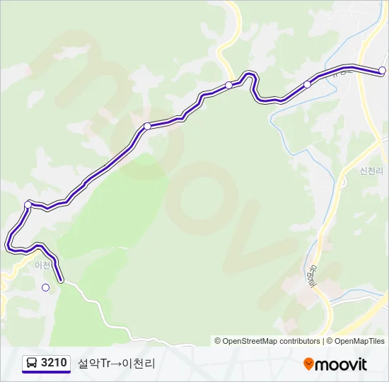 3210 버스 노선 지도