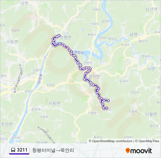 3211 버스 노선 지도