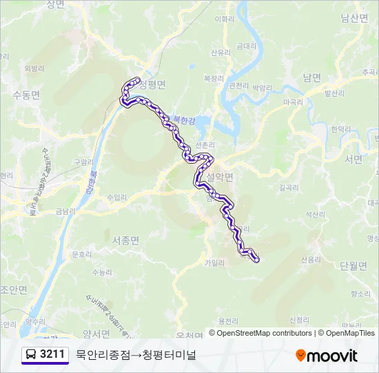3211 버스 노선 지도
