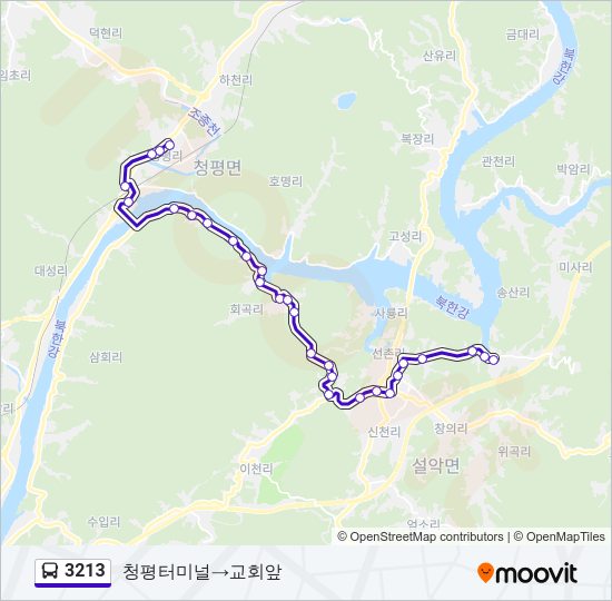 3213 버스 노선 지도