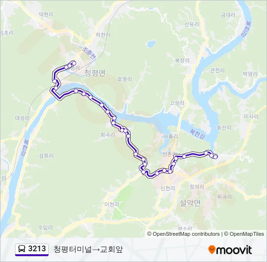 3213 버스 노선 지도