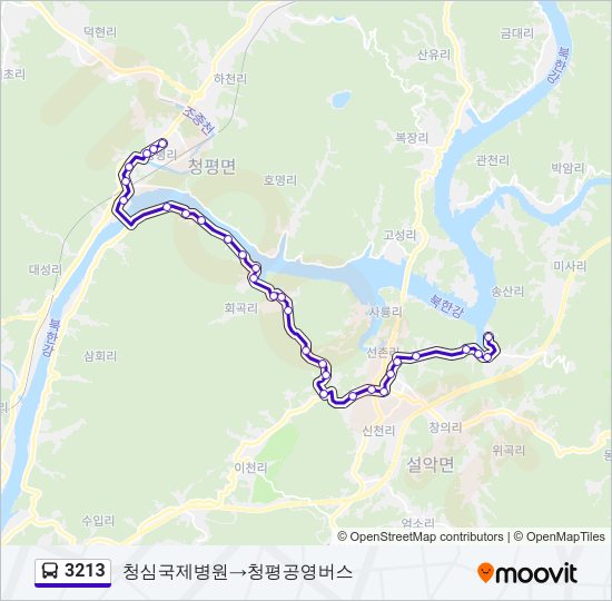 3213 버스 노선 지도