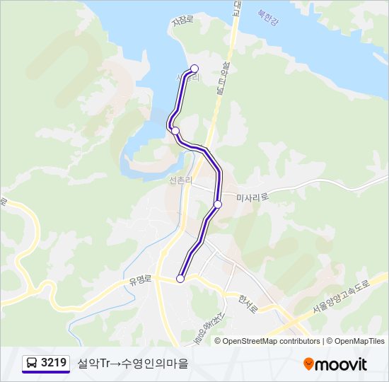 3219 버스 노선 지도