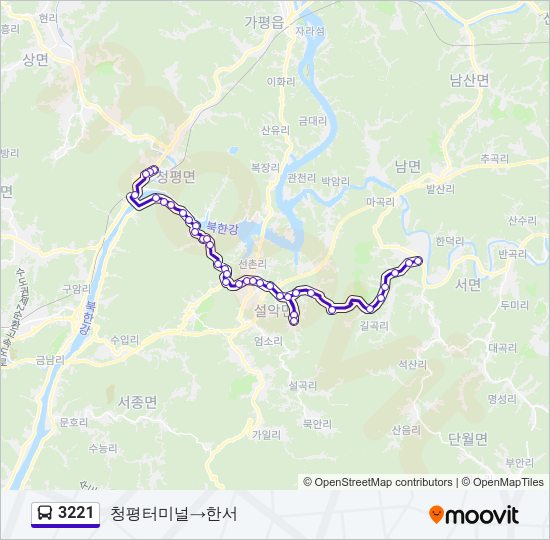 3221 버스 노선 지도