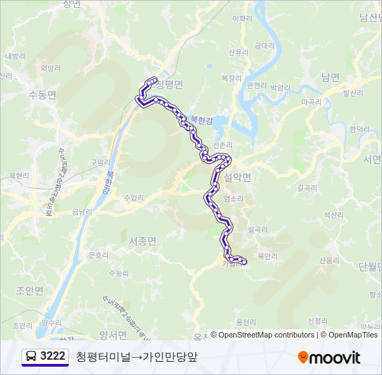 3222 버스 노선 지도