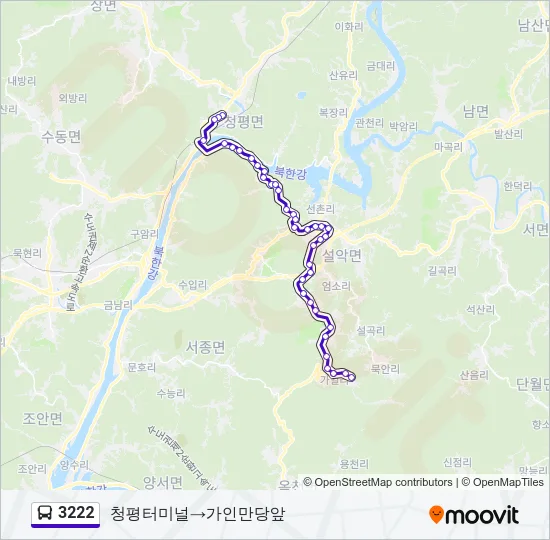 3222 버스 노선 지도