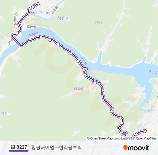 3227 버스 노선 지도