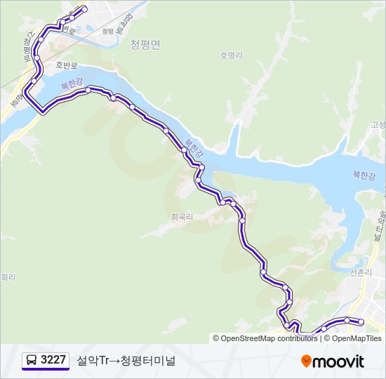 3227 버스 노선 지도