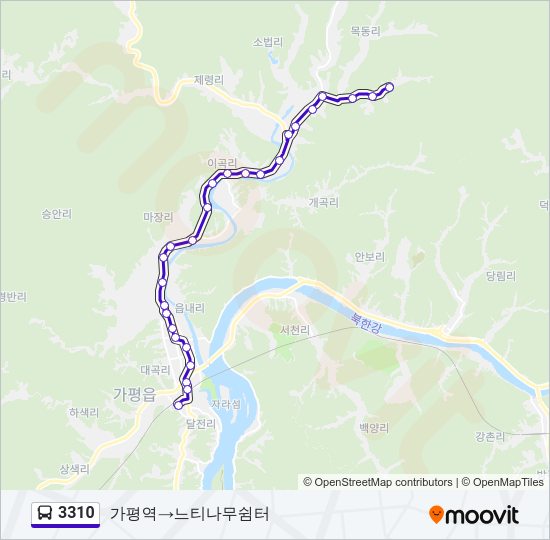 3310 Bus Line Map