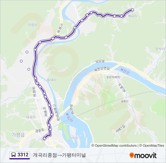 3312 bus Line Map