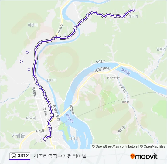 3312 Bus Line Map