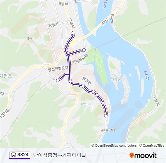 3324 버스 노선 지도