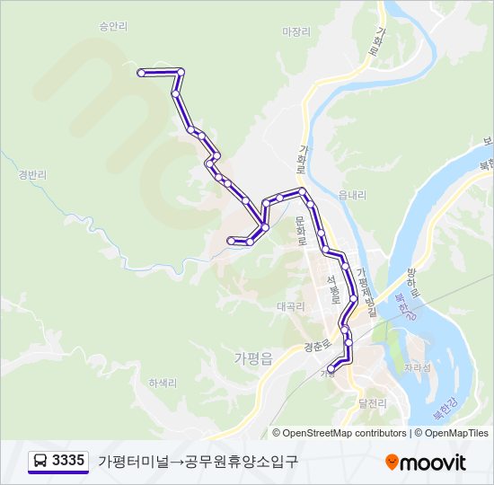 3335 bus Line Map