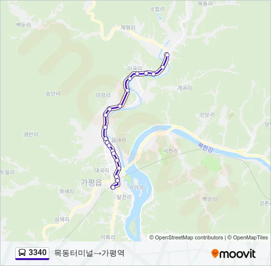 3340 버스 노선 지도